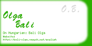 olga bali business card